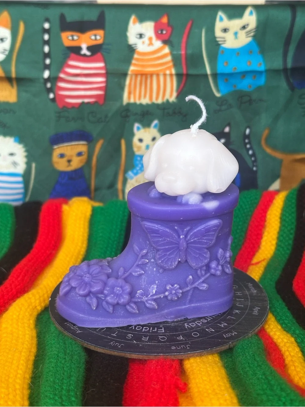 Puppy in a Boot Candle